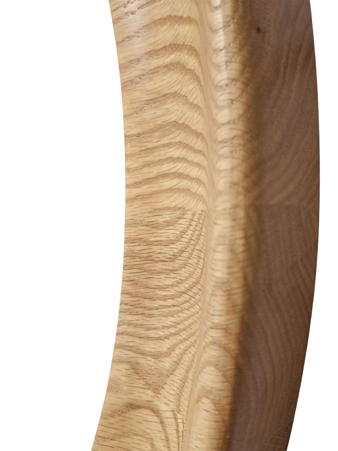 Yearn round oak wall mirror 80cm natural - British product