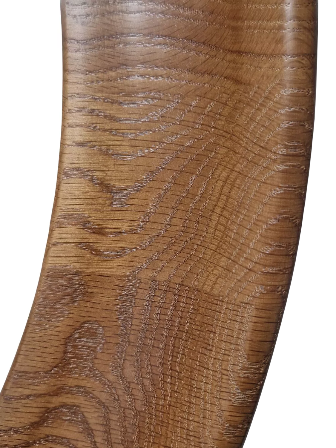 Yearn round oak wall mirror walnut finish 80cm, imported from the UK