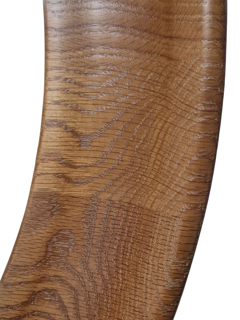 Yearn round oak wall mirror walnut finish 80cm, imported from the UK