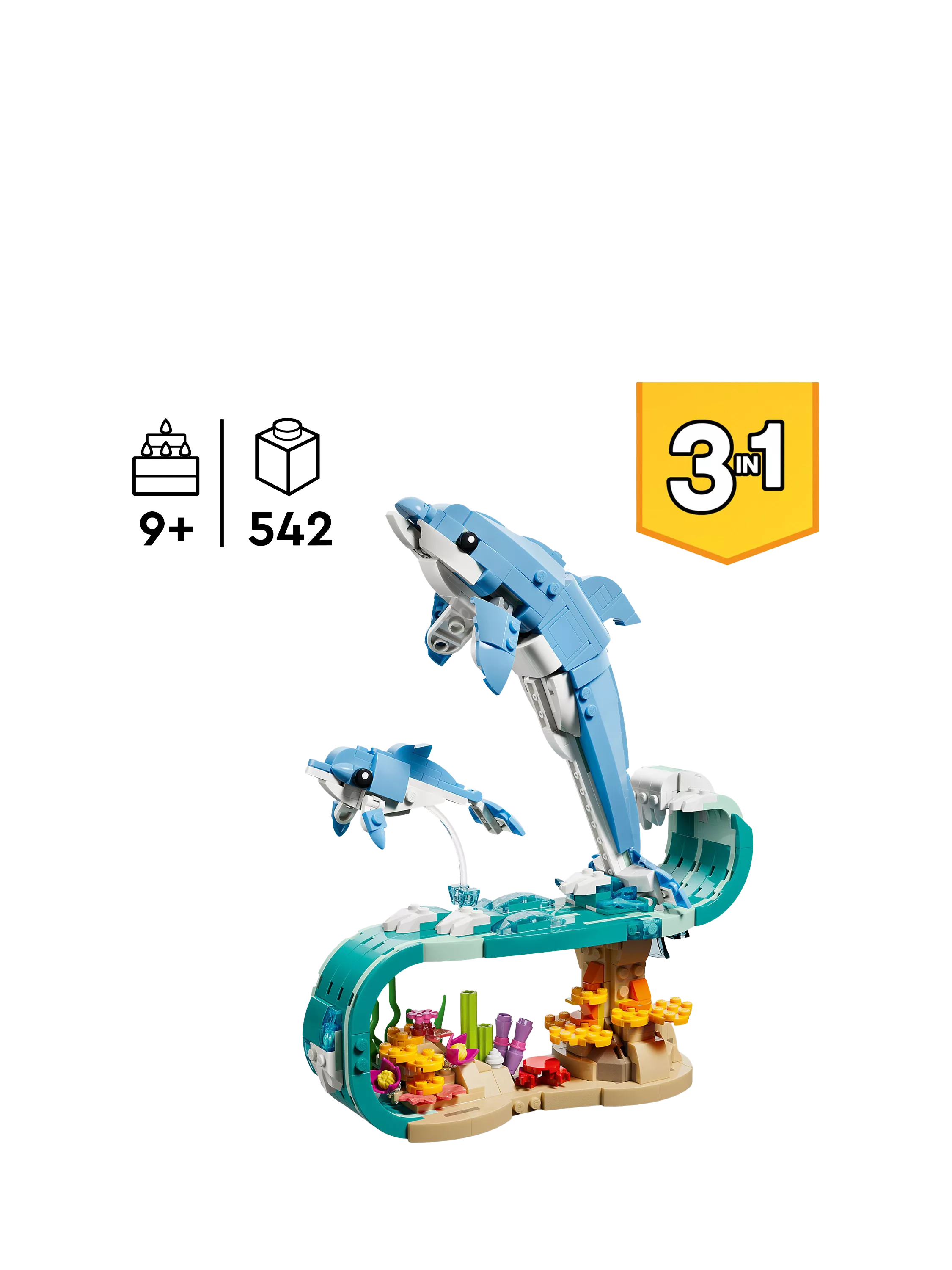 LEGO building set Sea Animals 3-in-1, imported from the UK