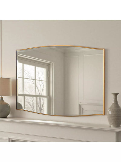 John Lewis Yearn Aurelia Wood Frame Wall Mirror, 80 x 120cm, Gold- Buy online at McGrocer