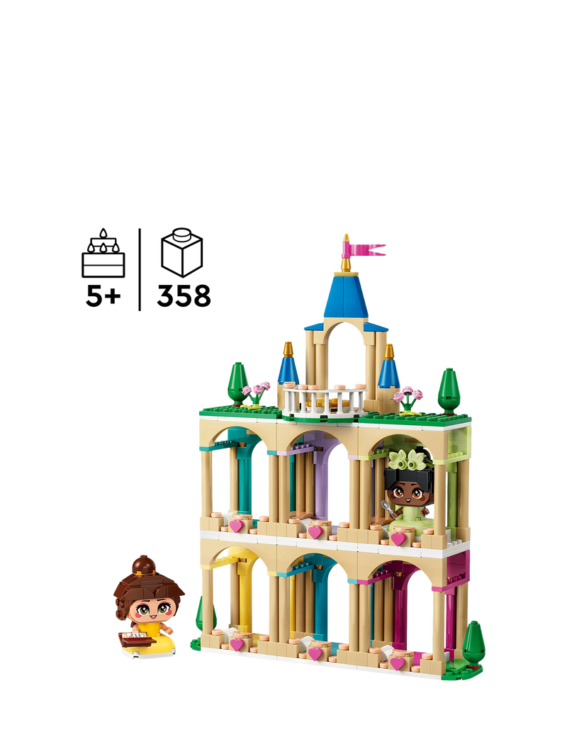 LEGO Disney Princess Belle and Tiana mini dolls castle building set - British product