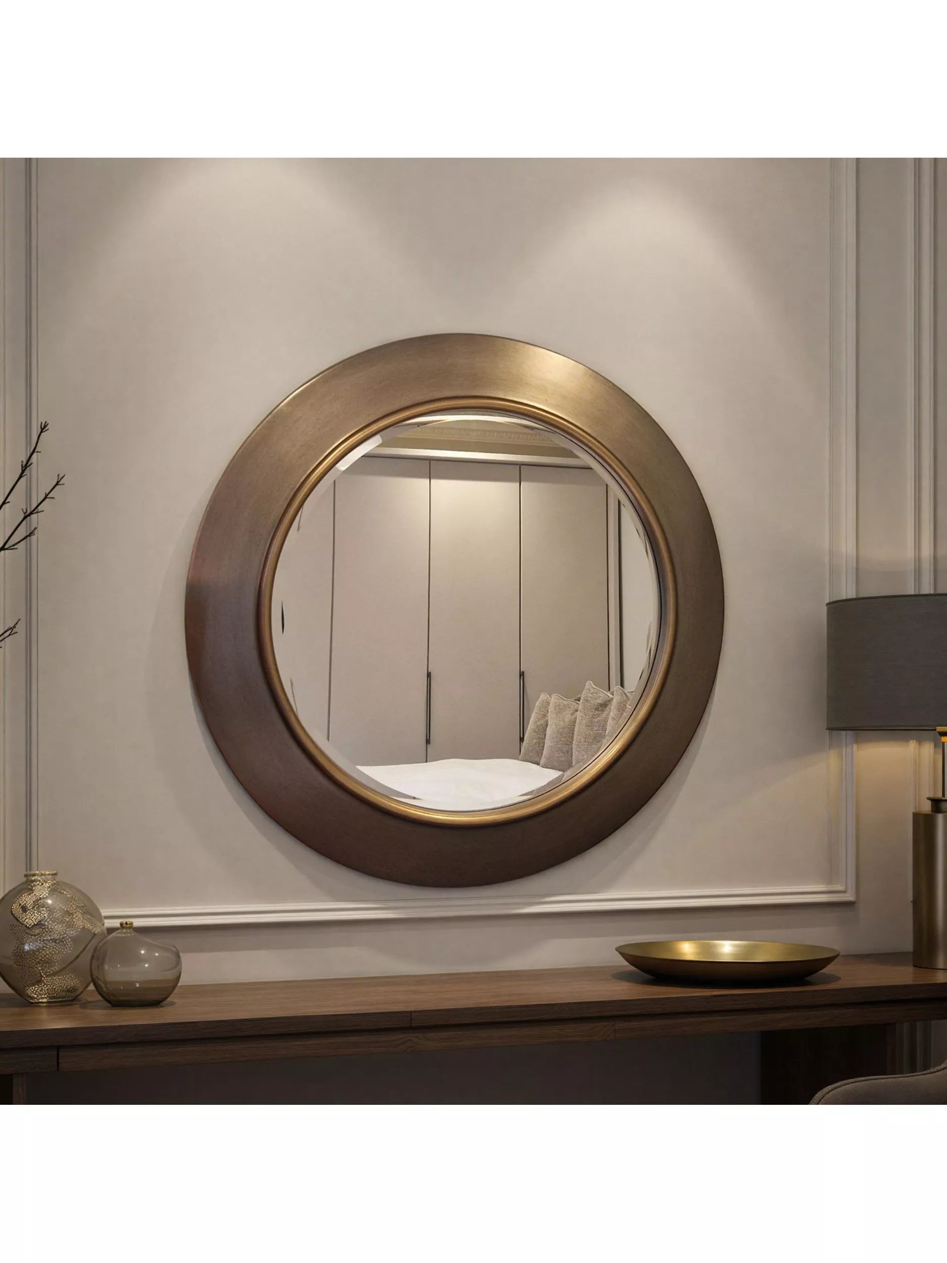 Yearn Ava Round Wall Mirror, 91.5cm