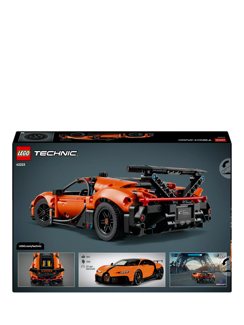 LEGO Technic Bugatti Chiron Pur Sport Hypercar 771-piece building set - British product