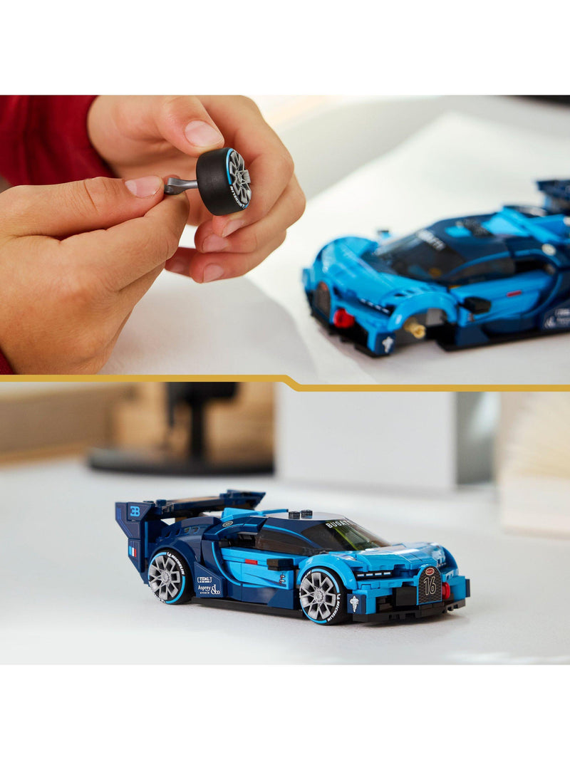 LEGO Speed Champions Bugatti Vision Gran Turismo hyper sports car 284 pieces (British brand)