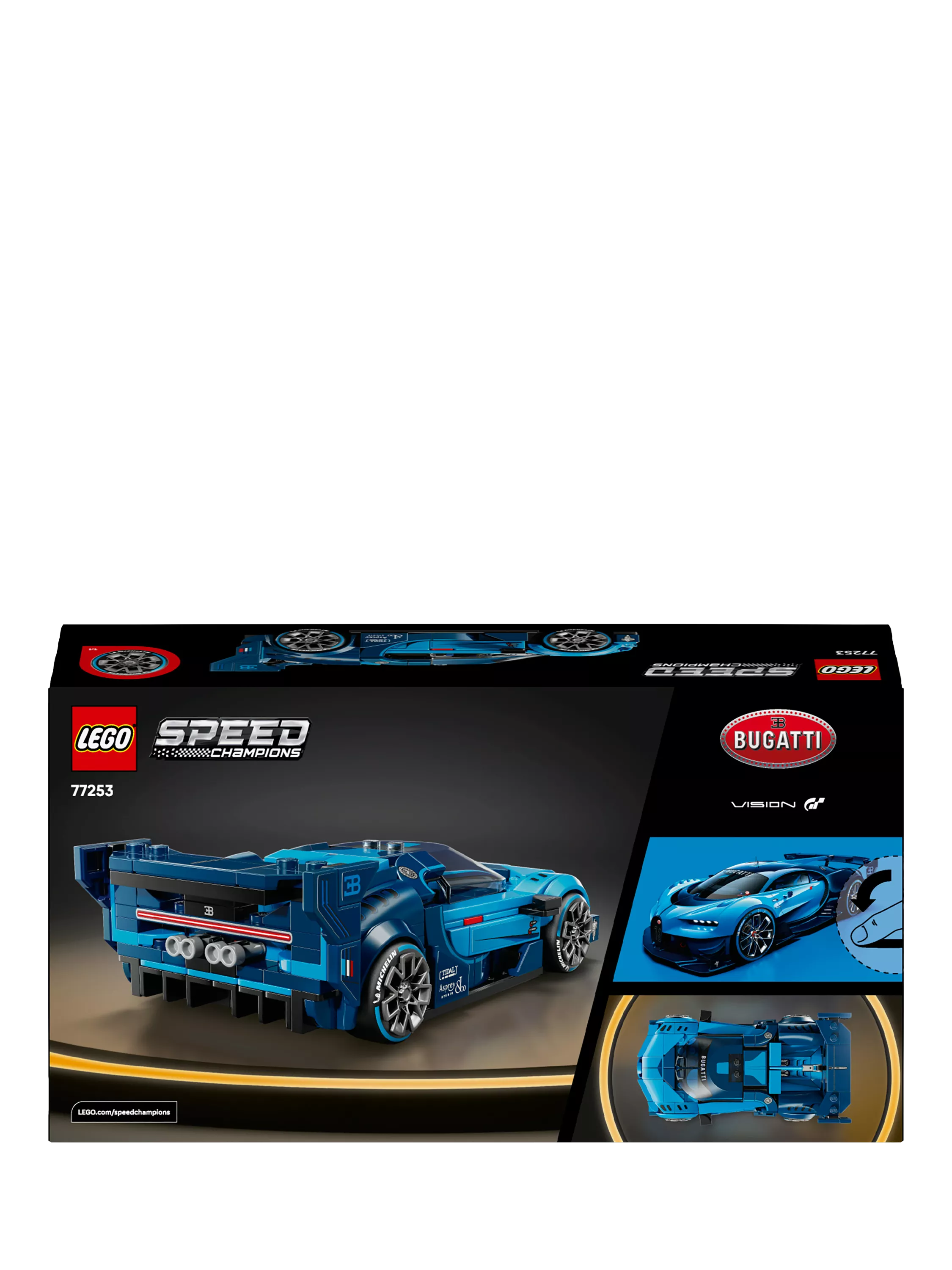 LEGO Speed Champions Bugatti Vision Gran Turismo hyper sports car 284 pieces (British brand)