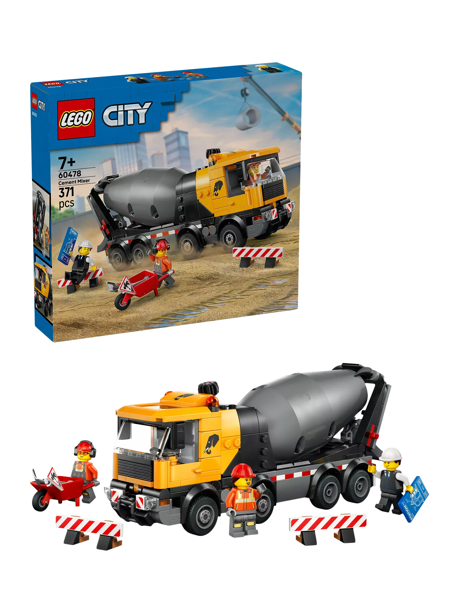 LEGO City Cement Mixer building set for kids 7+ (British brand)