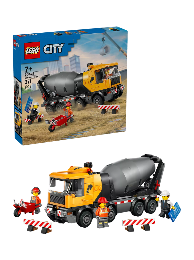 LEGO City Cement Mixer building set for kids 7+ (British brand)