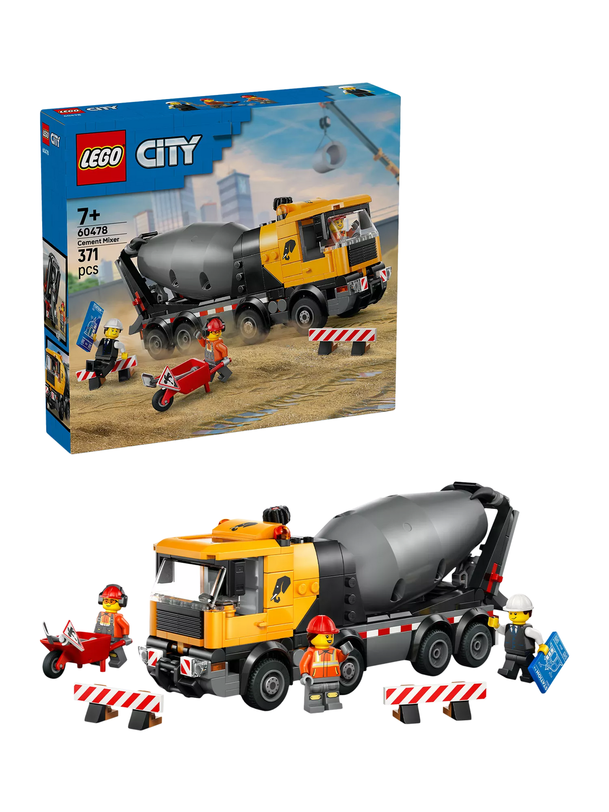 LEGO City Cement Mixer building set for kids 7+ (British brand)