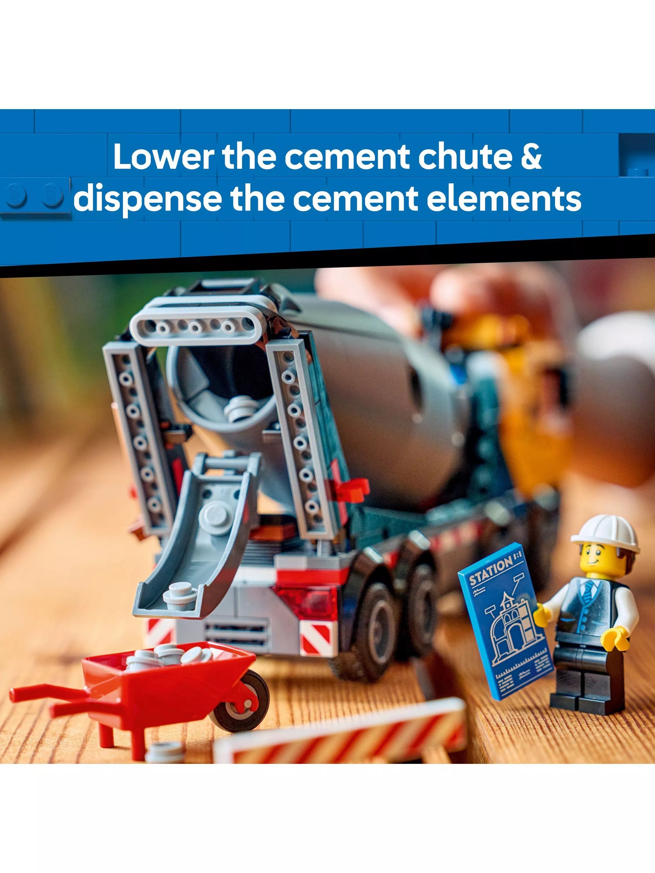 LEGO City Cement Mixer building set for kids 7+ (British brand)