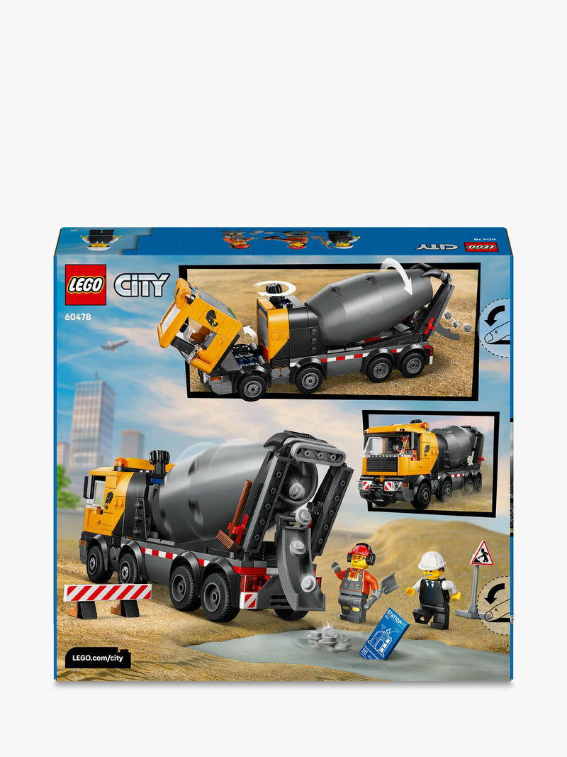 LEGO City Cement Mixer building set for kids 7+ (British brand)