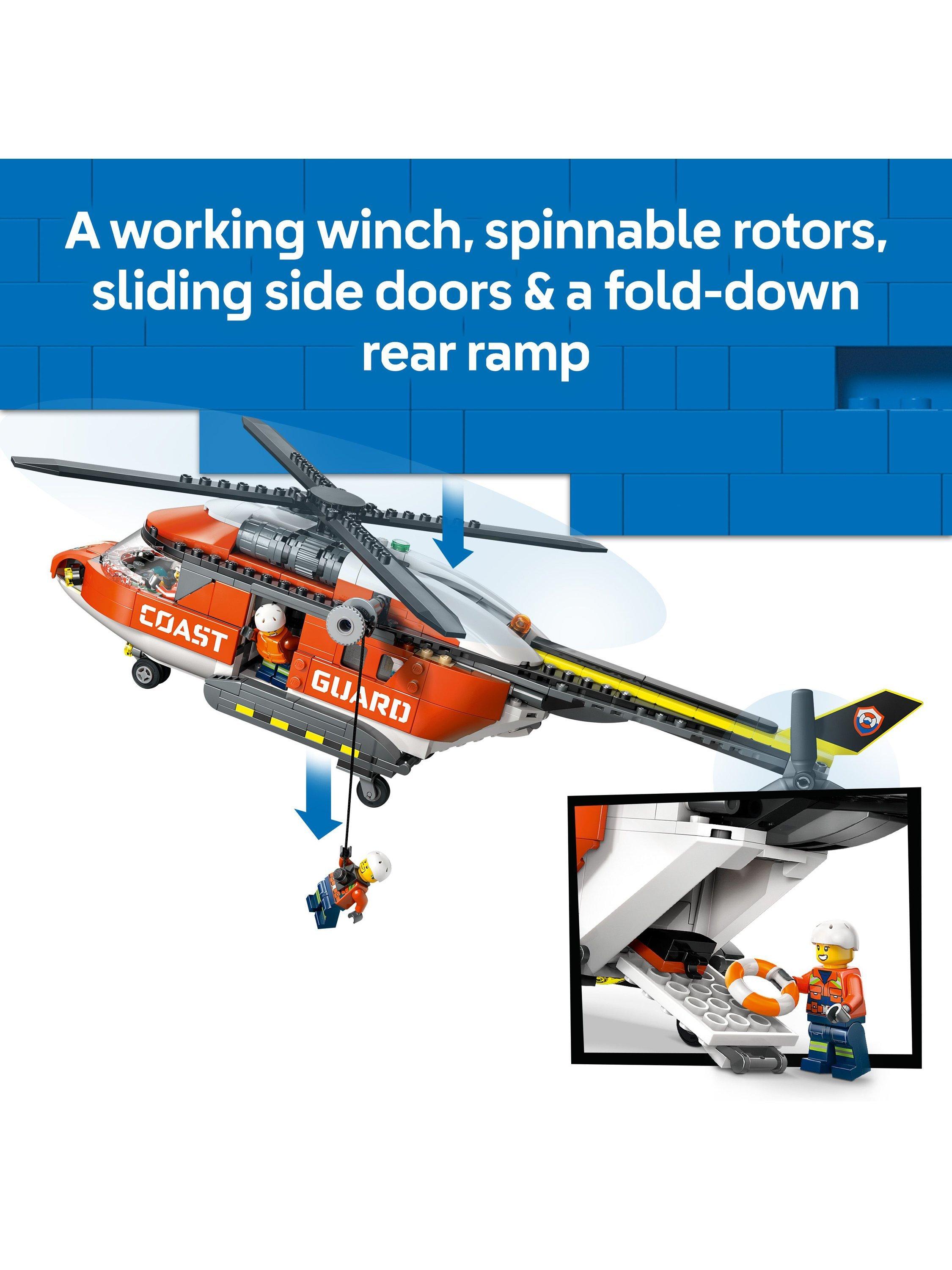 LEGO City Coast Guard Helicopter building set 551 pieces, imported from the UK