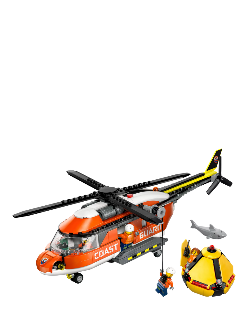 LEGO City Coast Guard Helicopter building set 551 pieces, imported from the UK