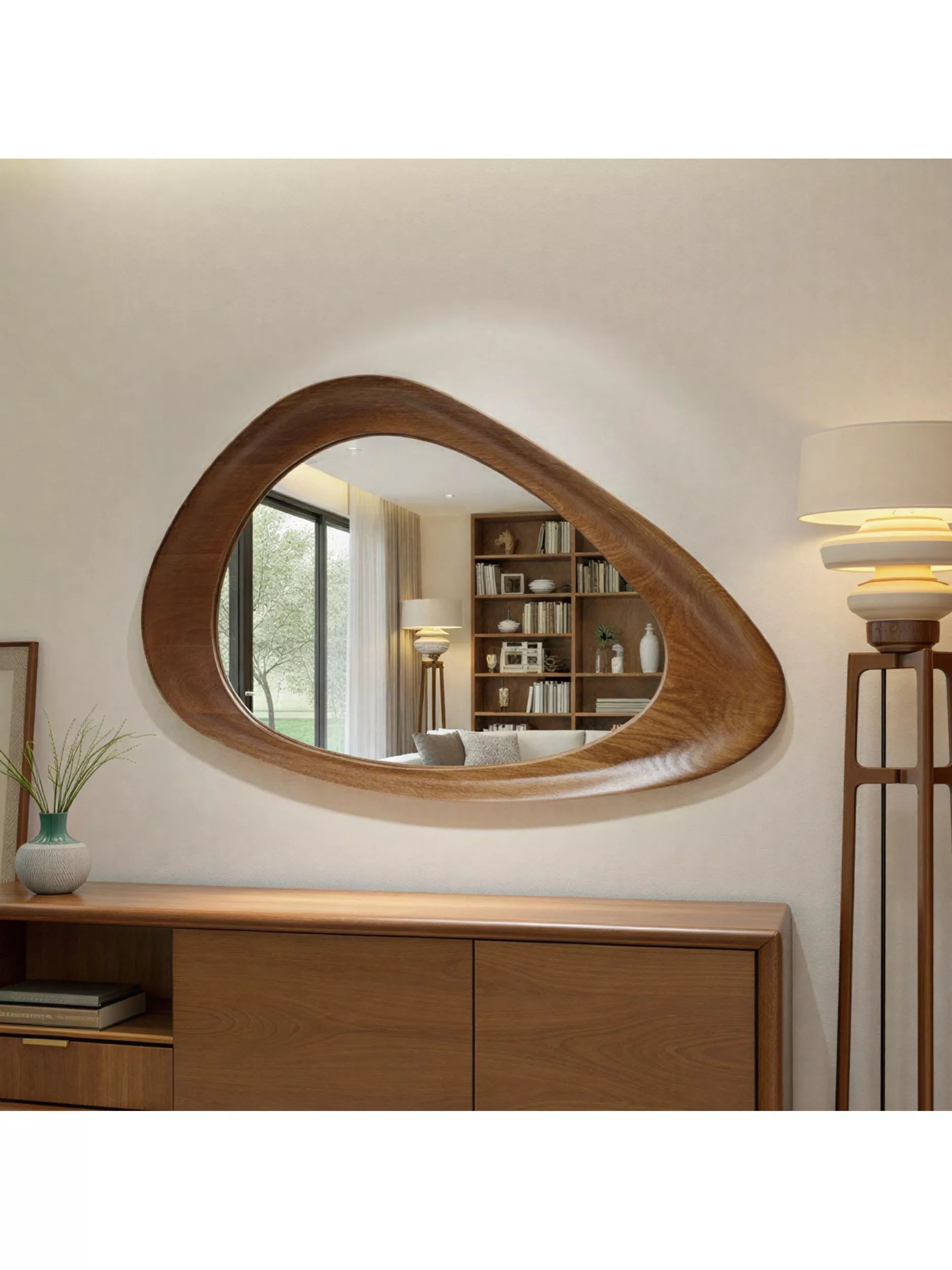Yearn wall mirror walnut oval 120x80cm - British product