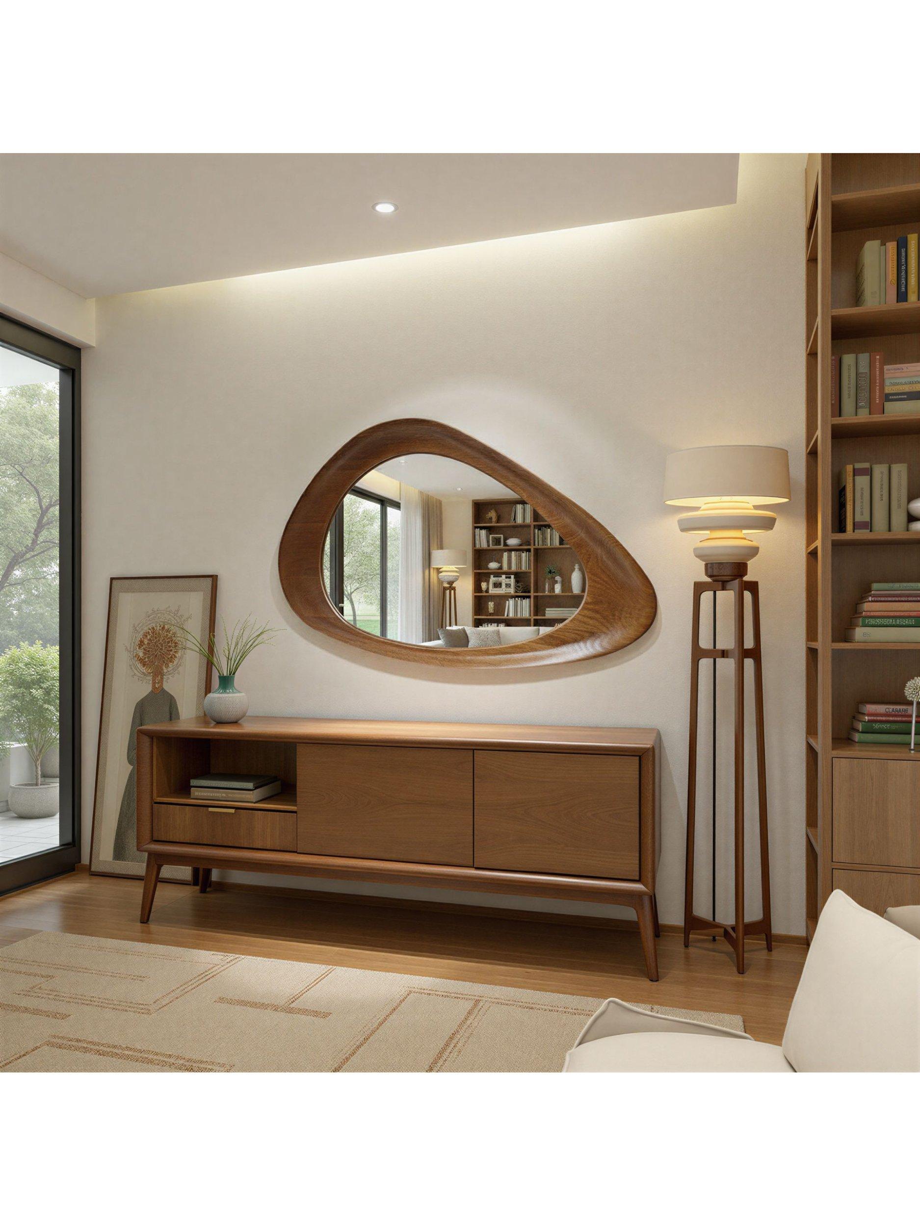 Yearn wall mirror walnut oval 120x80cm - British product
