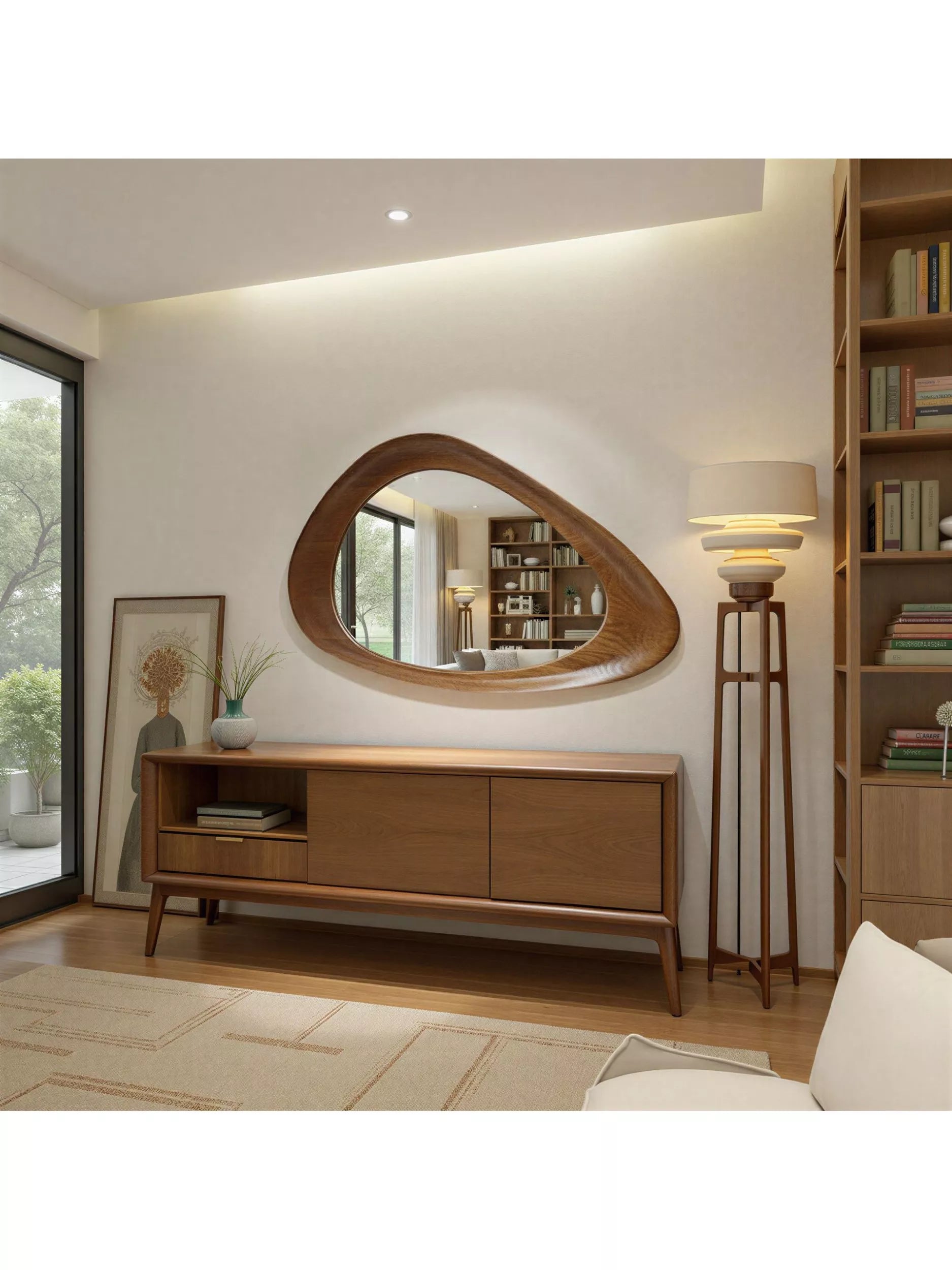 Yearn wall mirror walnut oval 120x80cm - British product
