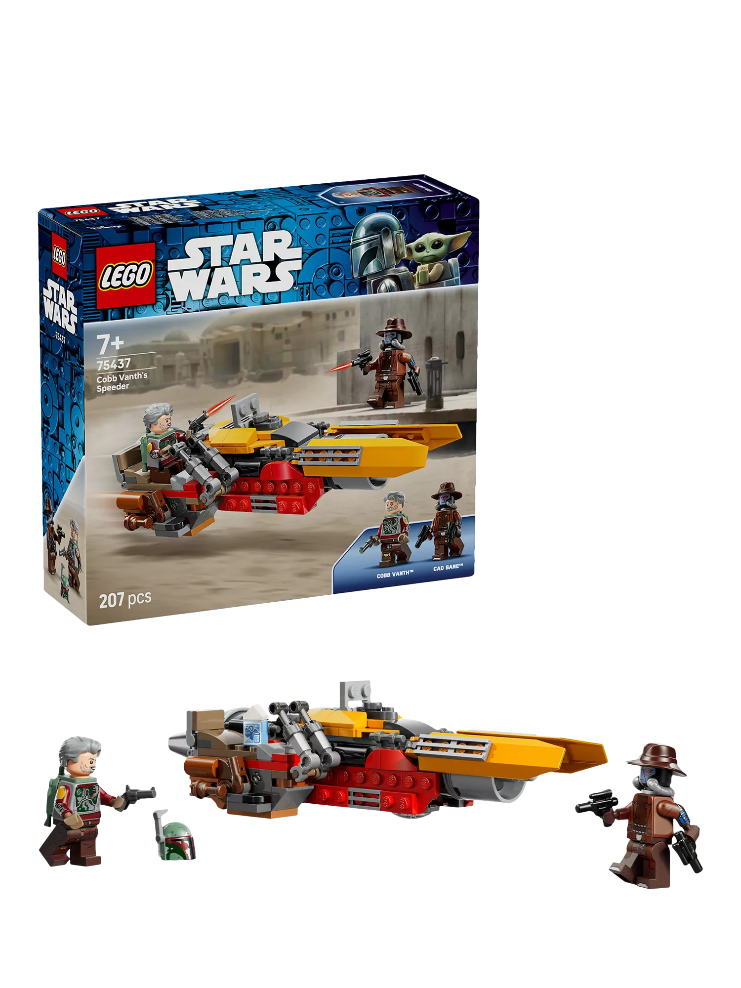 LEGO Star Wars The Mandalorian speeder building toy 207 pieces - British product