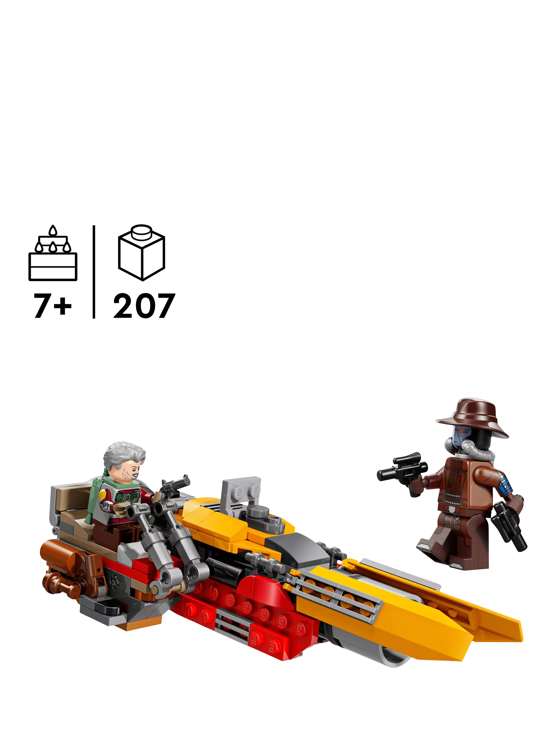 LEGO Star Wars The Mandalorian speeder building toy 207 pieces - British product