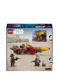 LEGO Star Wars The Mandalorian speeder building toy 207 pieces - British product