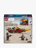 LEGO Star Wars The Mandalorian speeder building toy 207 pieces - British product
