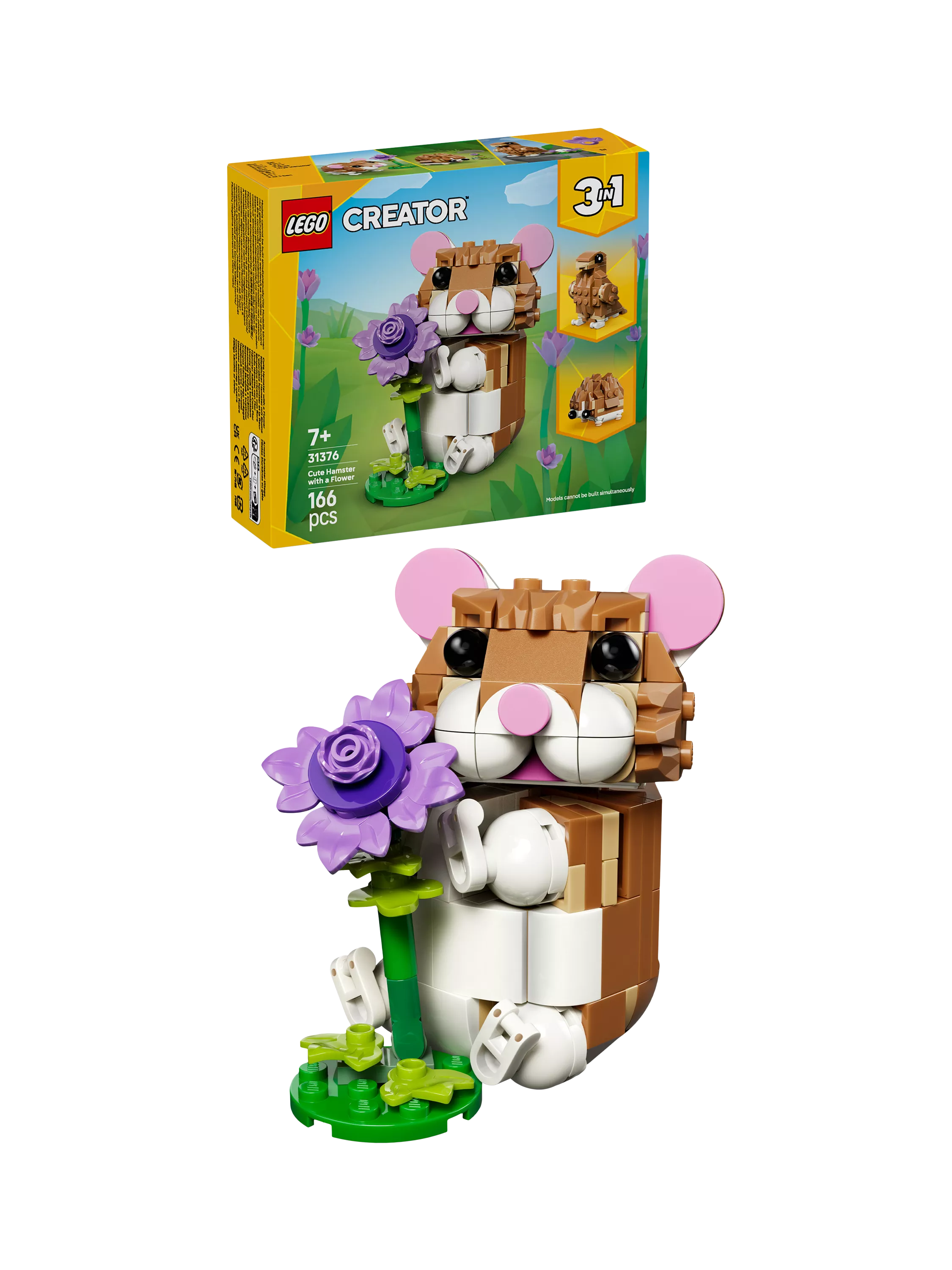 LEGO Creator 3-in-1 building toy cute hamster with flower - British product