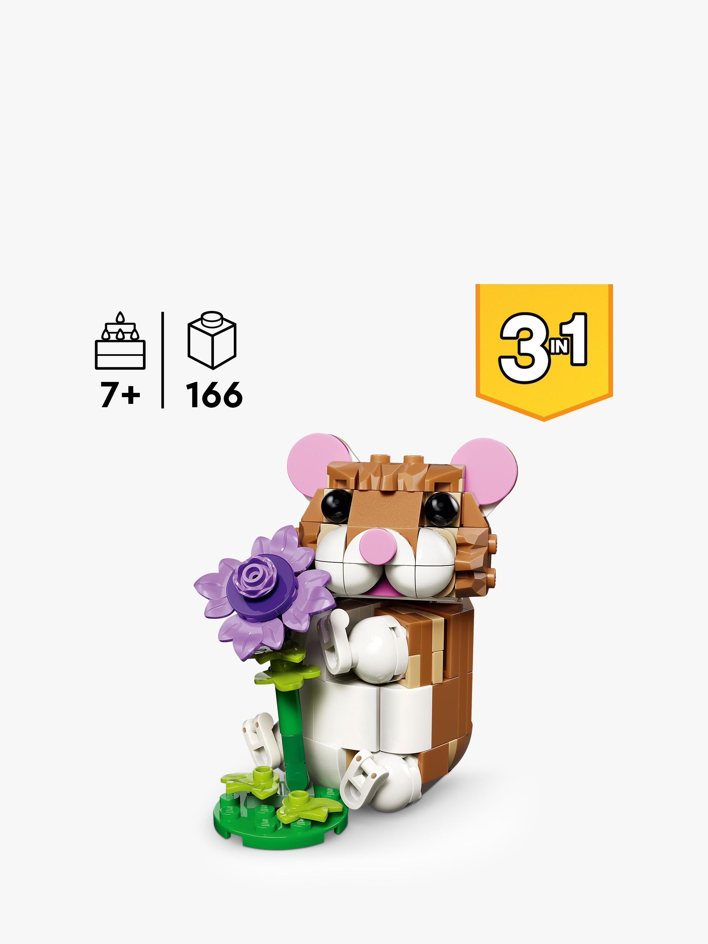 LEGO Creator 3-in-1 building toy cute hamster with flower - British product