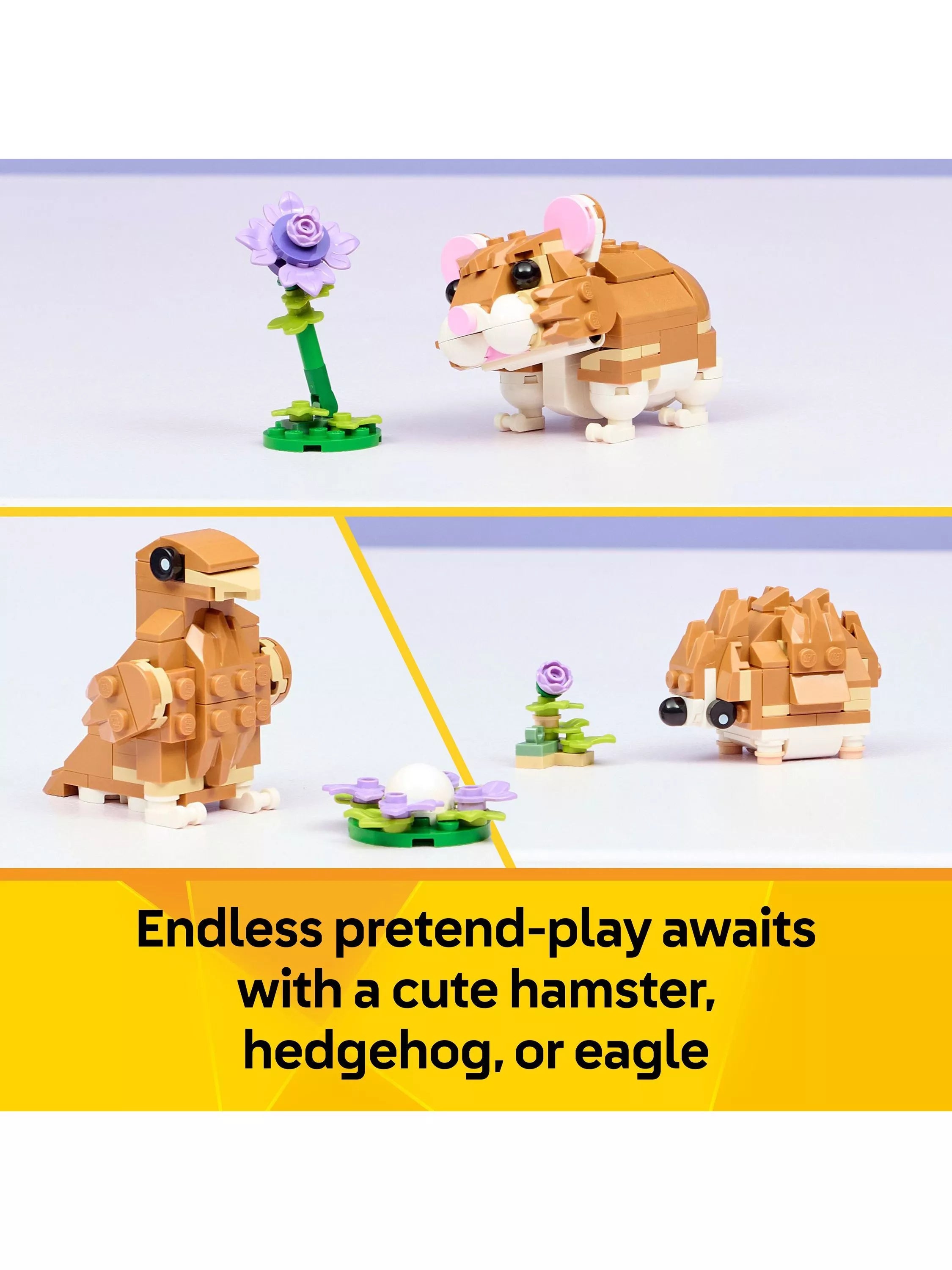LEGO Creator 3-in-1 building toy cute hamster with flower - British product