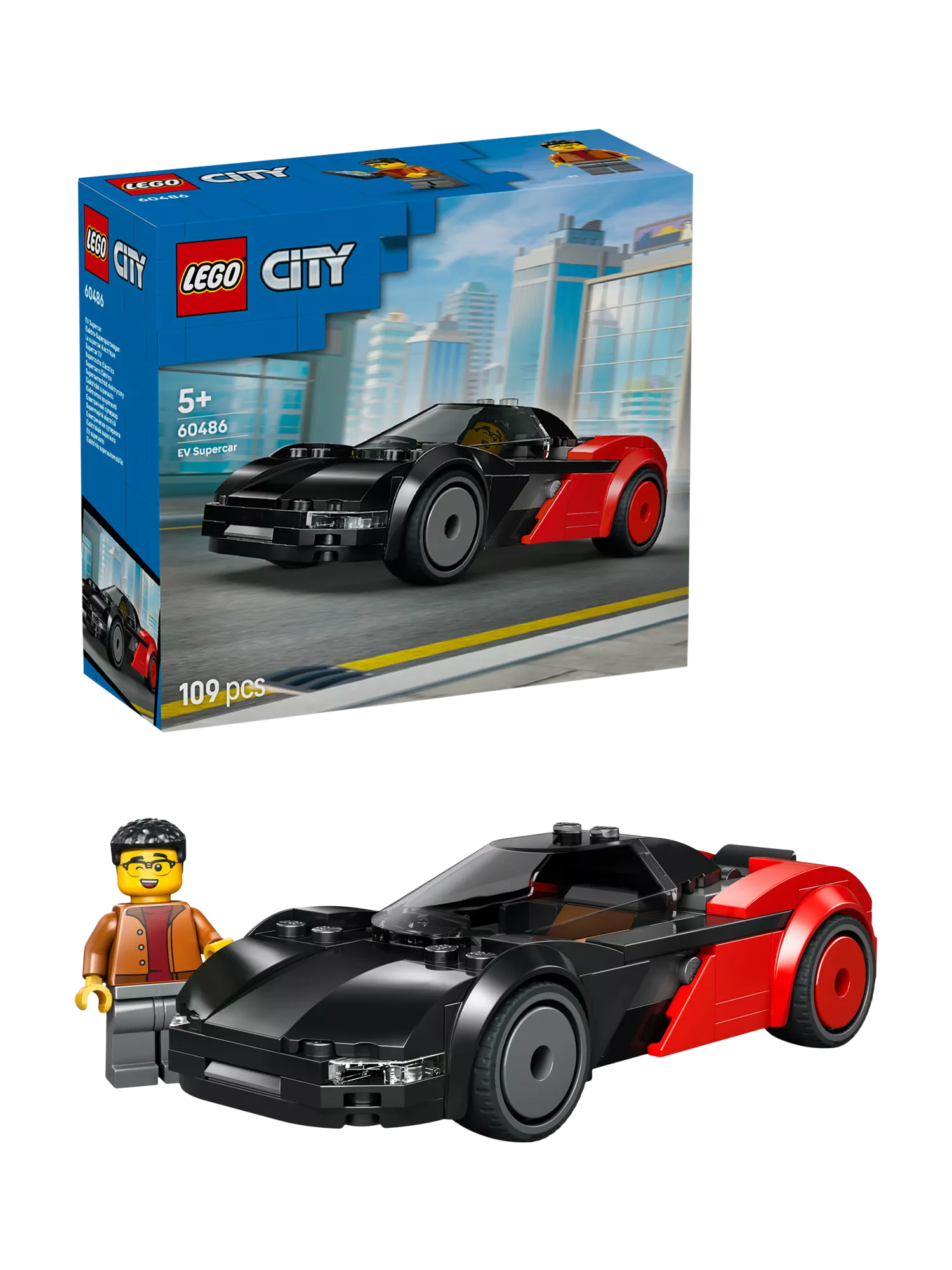 LEGO City EV Supercar building kit 60486 109 pieces - British product