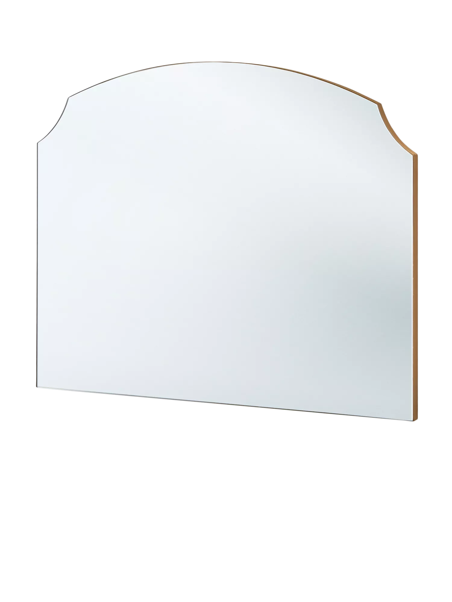 Yearn Deluxe Overmantel Wood Frame Wall Mirror, 70 x 90cm, Gold