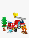 LEGO DUPLO fire engine toy with hose and firefighter figure (British brand)