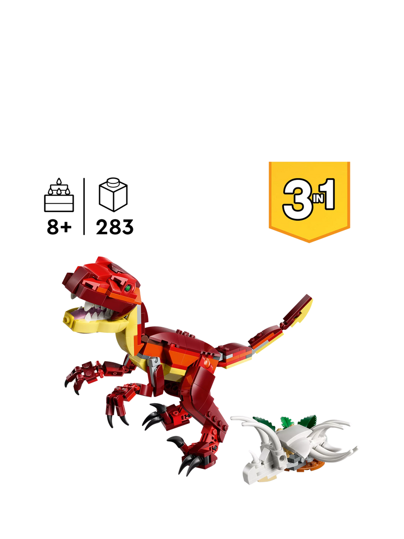 LEGO Creator Fierce Dinosaur 3-in-1 building set, imported from the UK