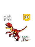 LEGO Creator Fierce Dinosaur 3-in-1 building set, imported from the UK