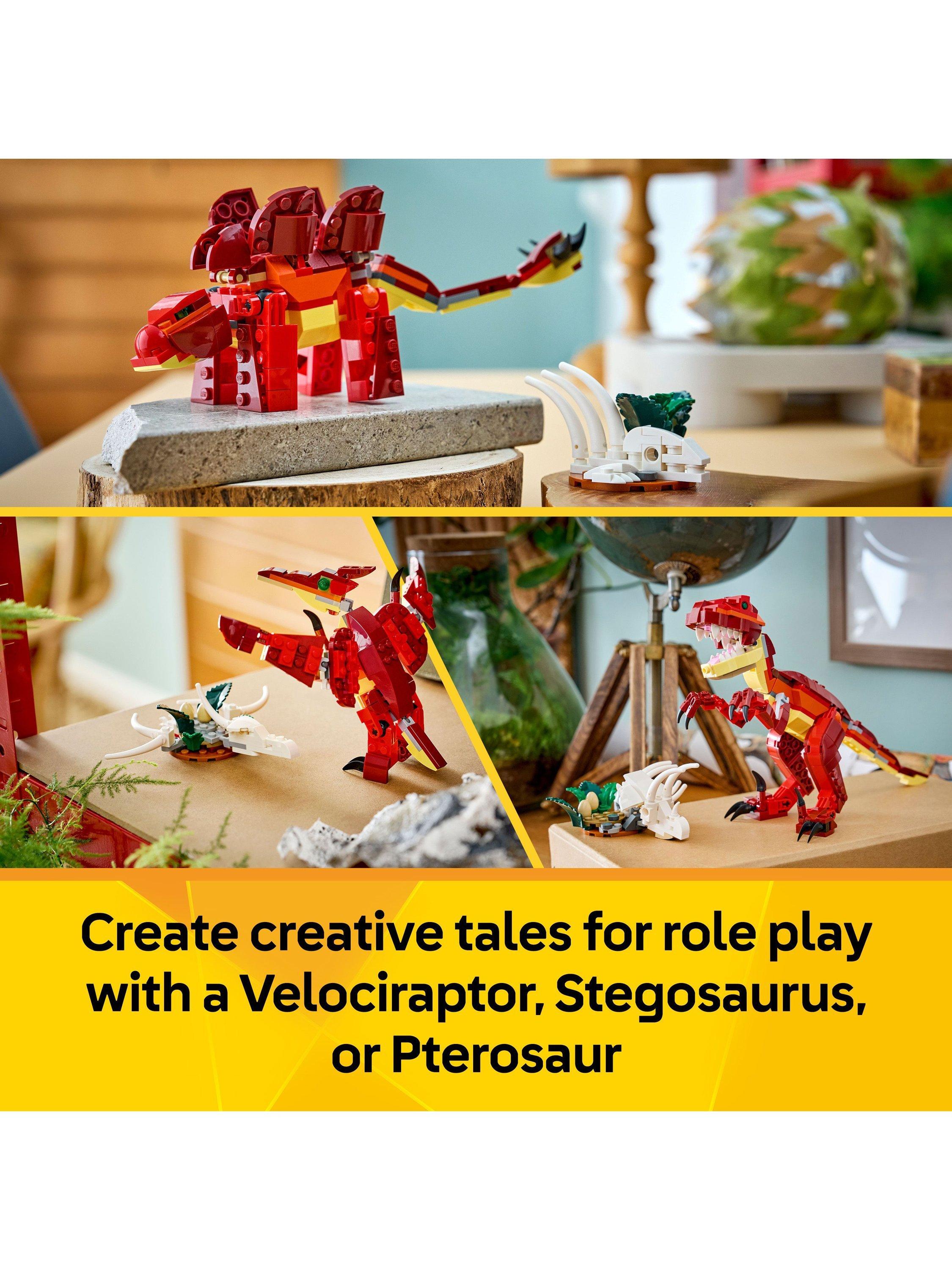 LEGO Creator Fierce Dinosaur 3-in-1 building set, imported from the UK