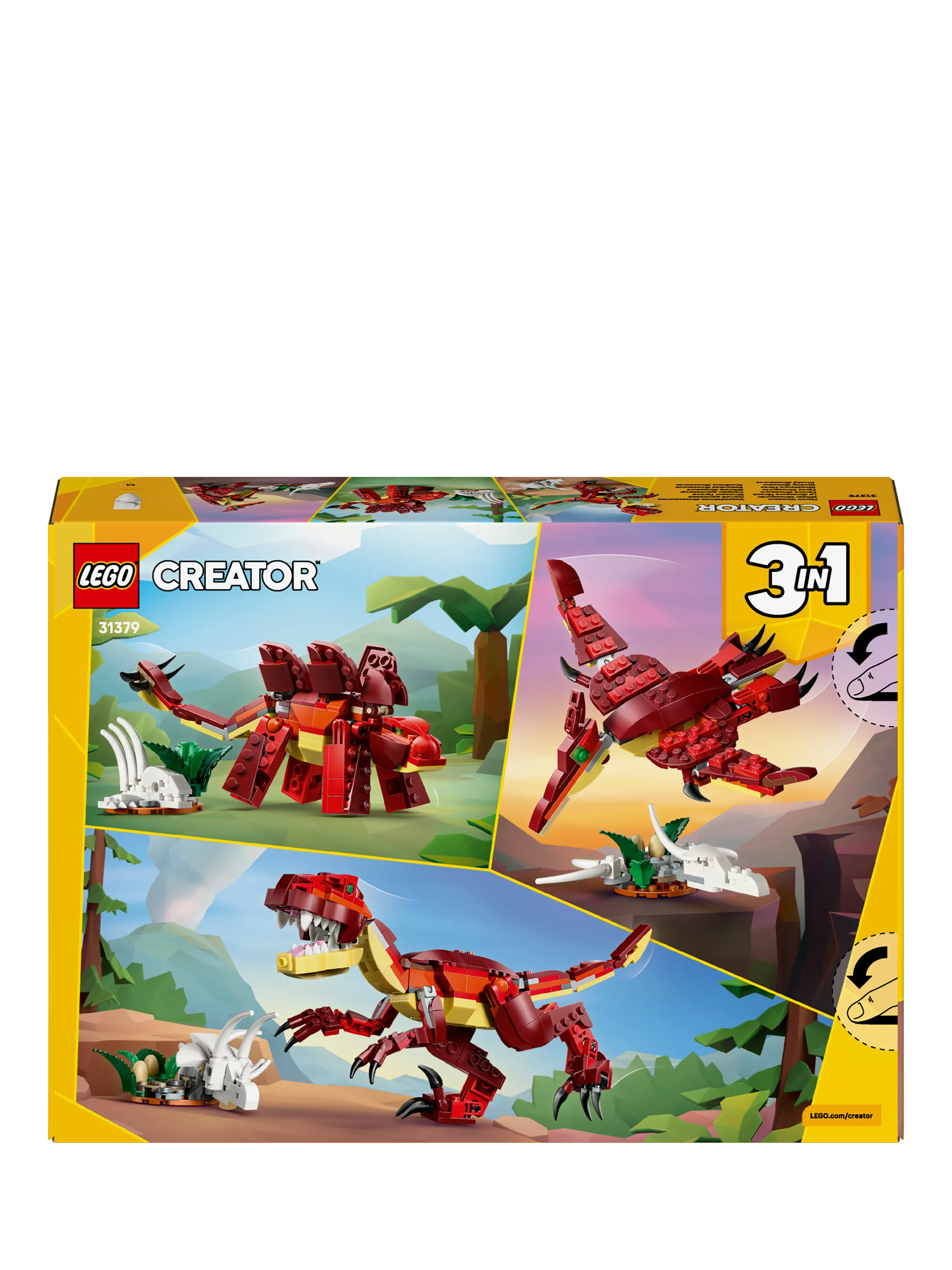 LEGO Creator Fierce Dinosaur 3-in-1 building set, imported from the UK