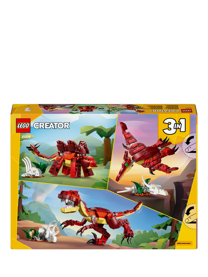 LEGO Creator Fierce Dinosaur 3-in-1 building set, imported from the UK