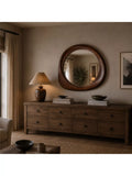 Yearn Eden solid oak wall mirror 100x90cm walnut - British product
