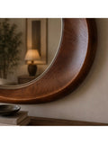 Yearn Eden solid oak wall mirror 100x90cm walnut - British product