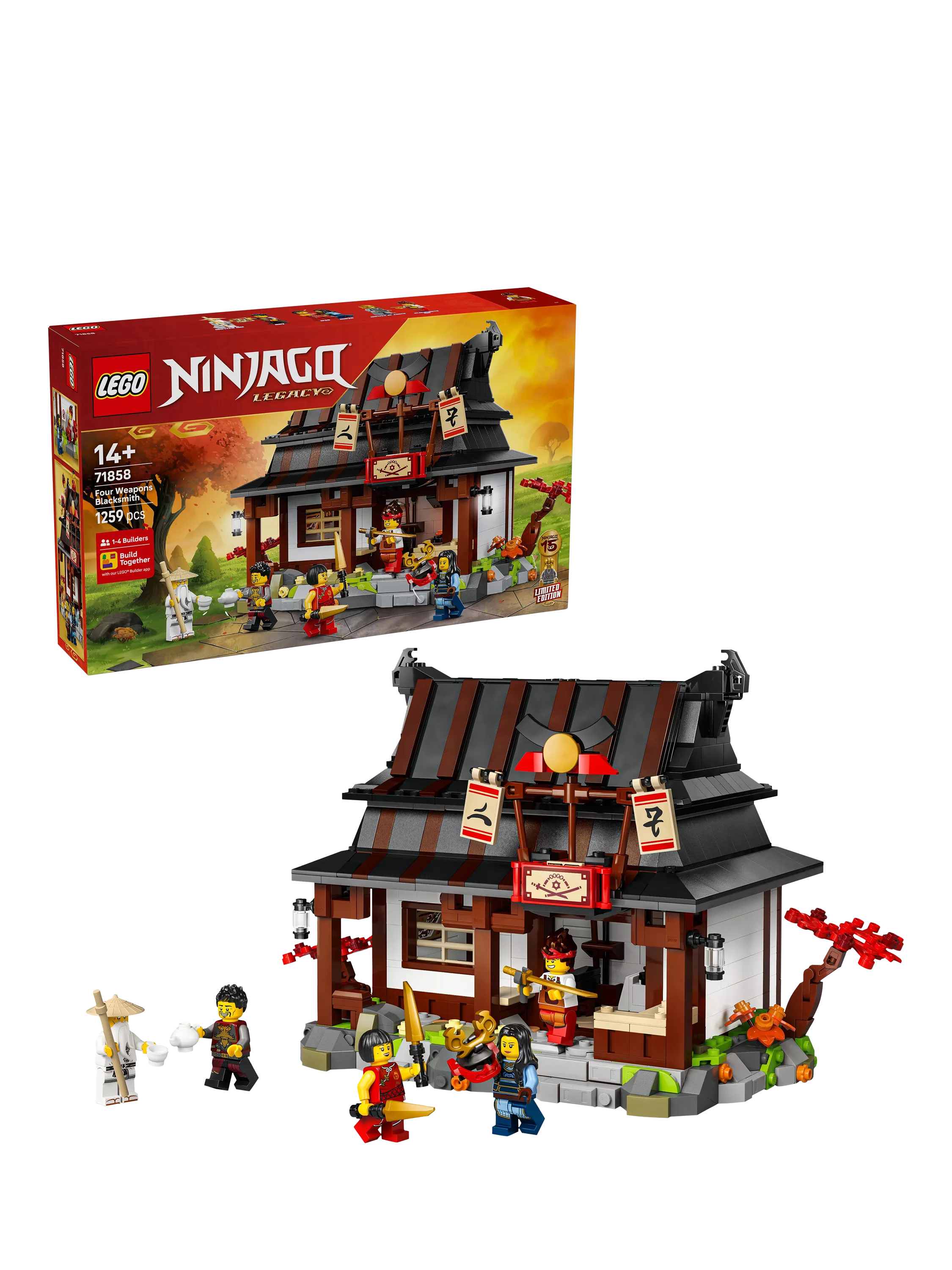 LEGO Ninjago Four Weapons Blacksmith building set 1259 pieces - British product