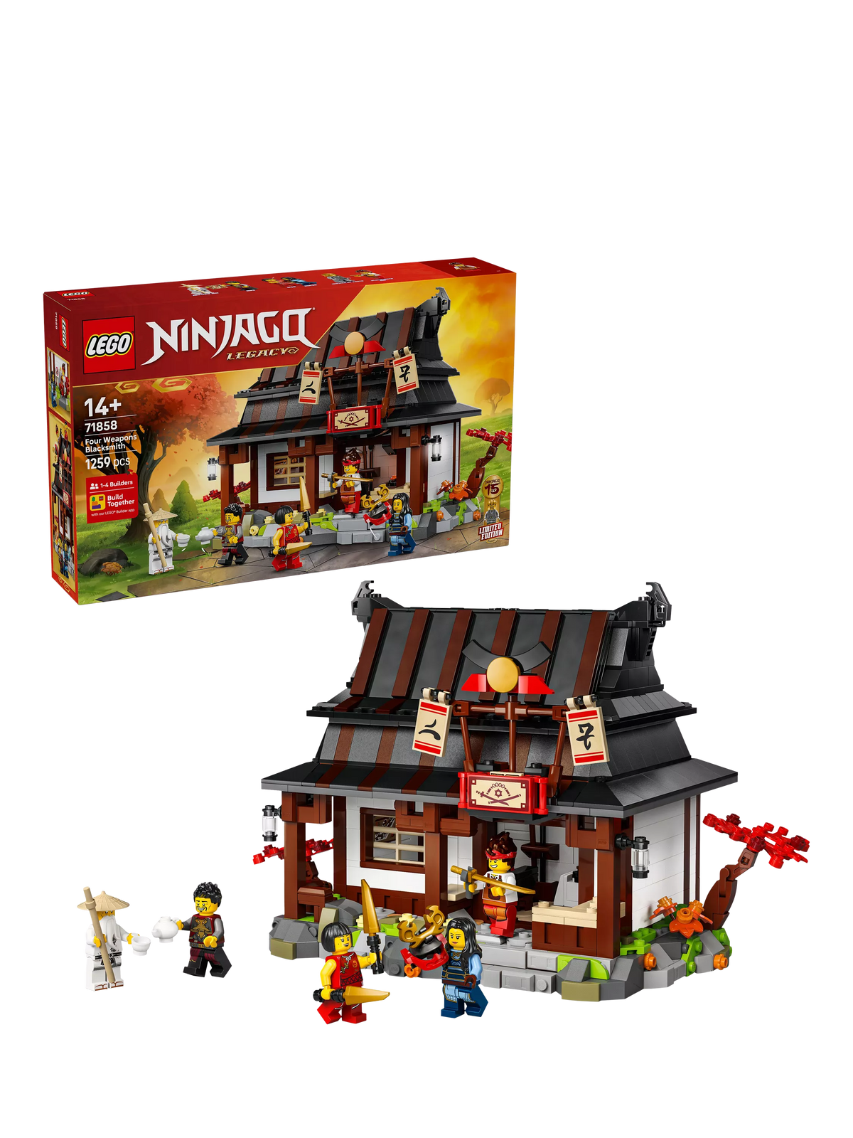 LEGO Ninjago Four Weapons Blacksmith building set 1259 pieces - British product