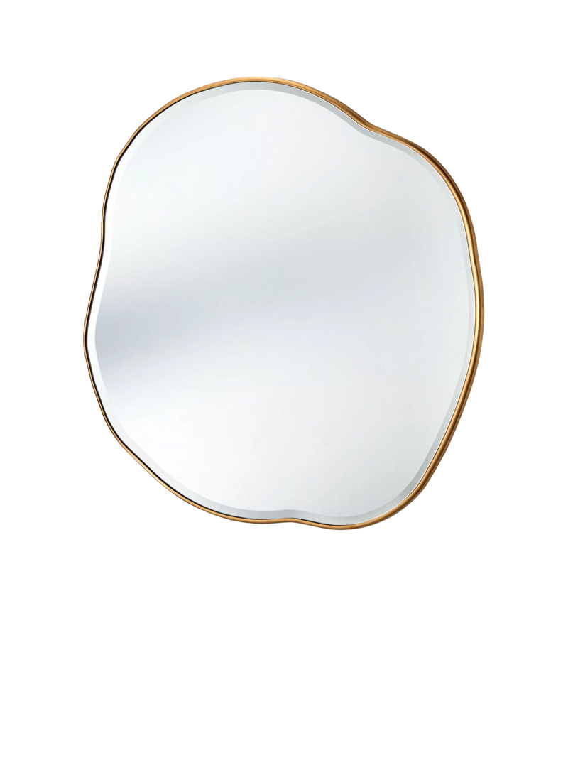 Yearn round wall mirror gold 100x100cm - British product