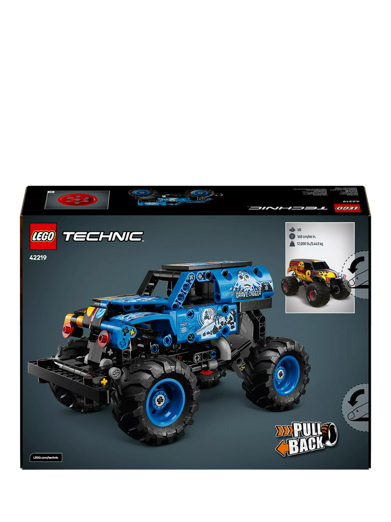 LEGO Technic Grave Digger Fire and Ice pull-back truck, UK version