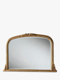 Yearn arched overmantel mirror beaded gilt 66 x 102cm, imported from the UK