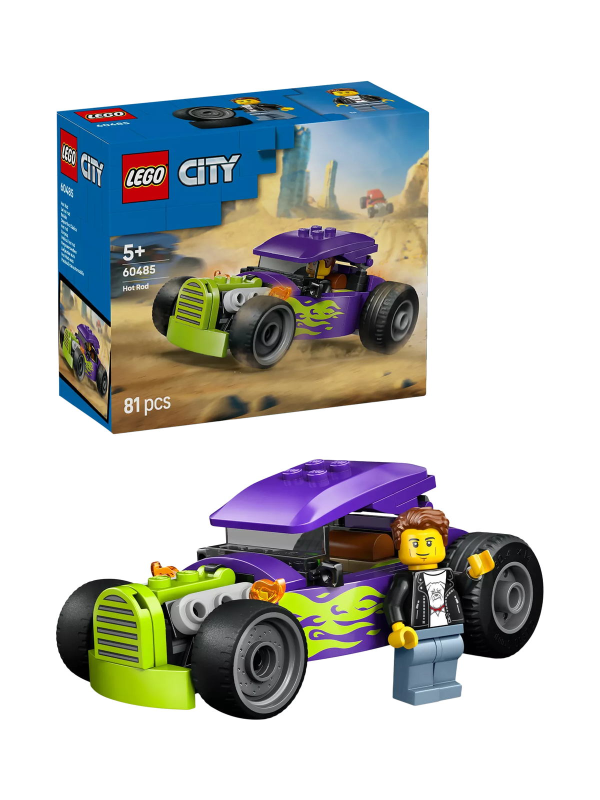 LEGO City Hot Rod Car toy 81 pieces building set, UK version