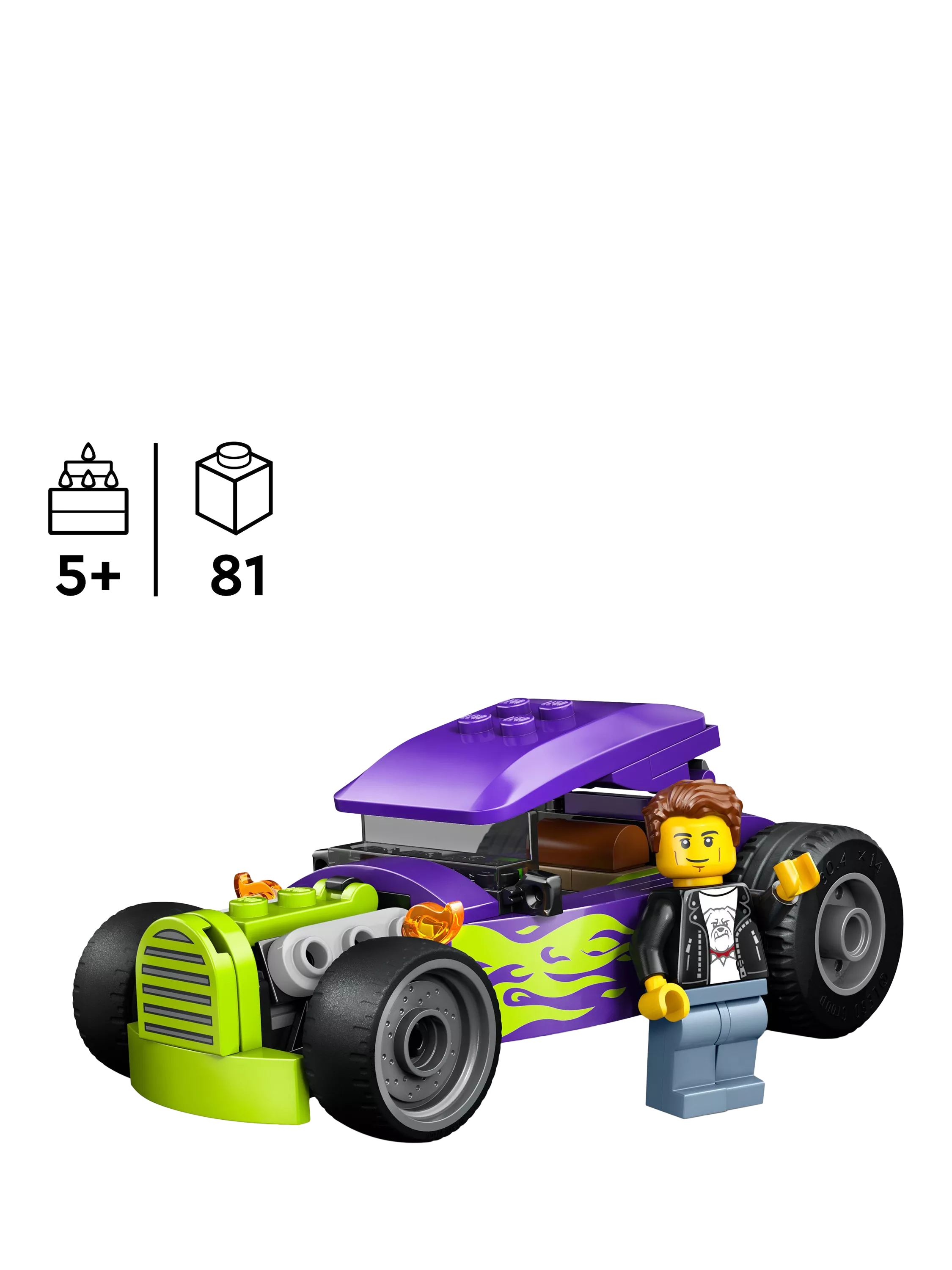 LEGO City Hot Rod Car toy 81 pieces building set, UK version