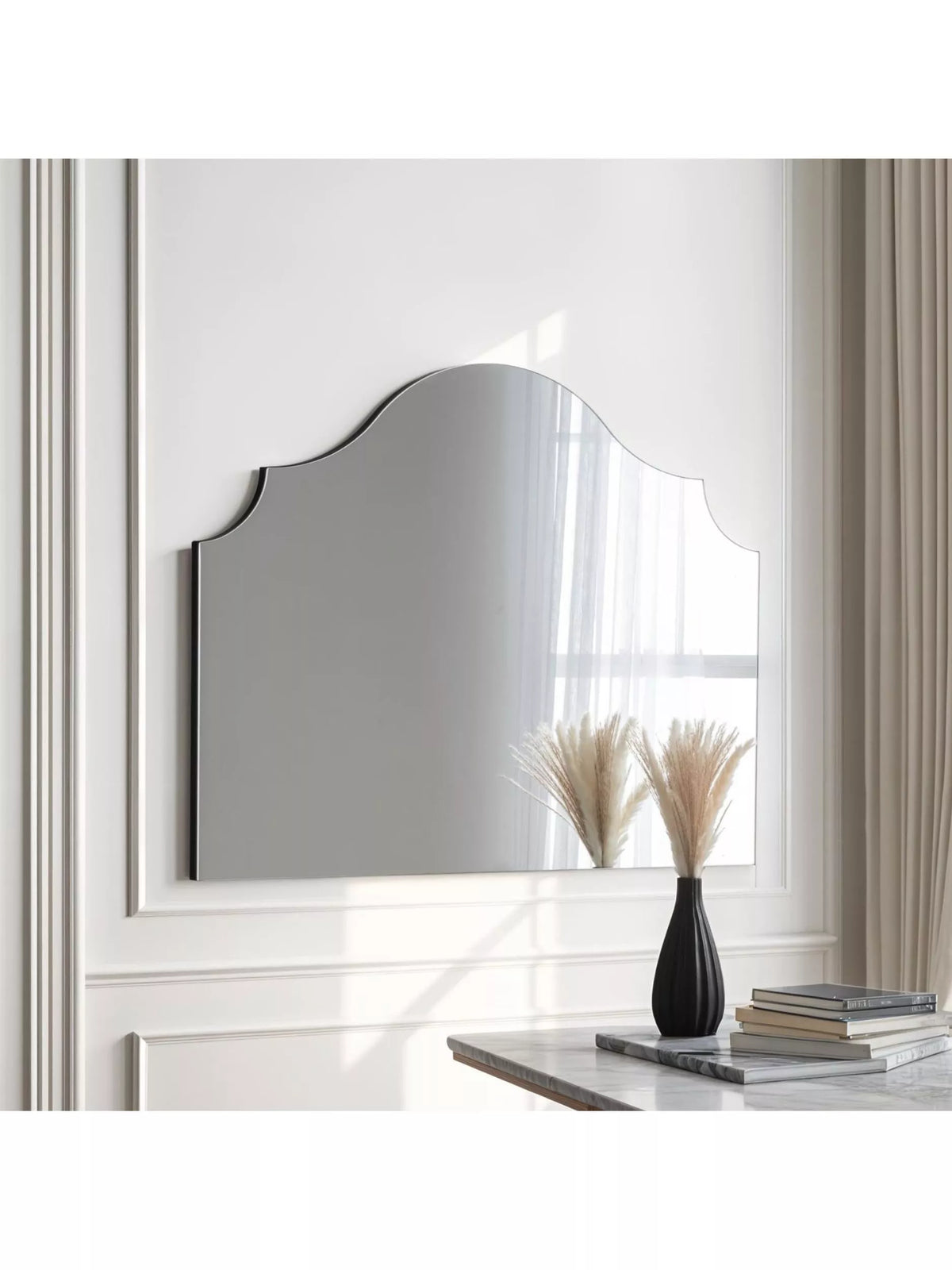Yearn overmantel wall mirror arched 70x90cm (British brand)