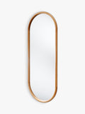 Yearn solid oak oval wall mirror 150x60cm (British brand)