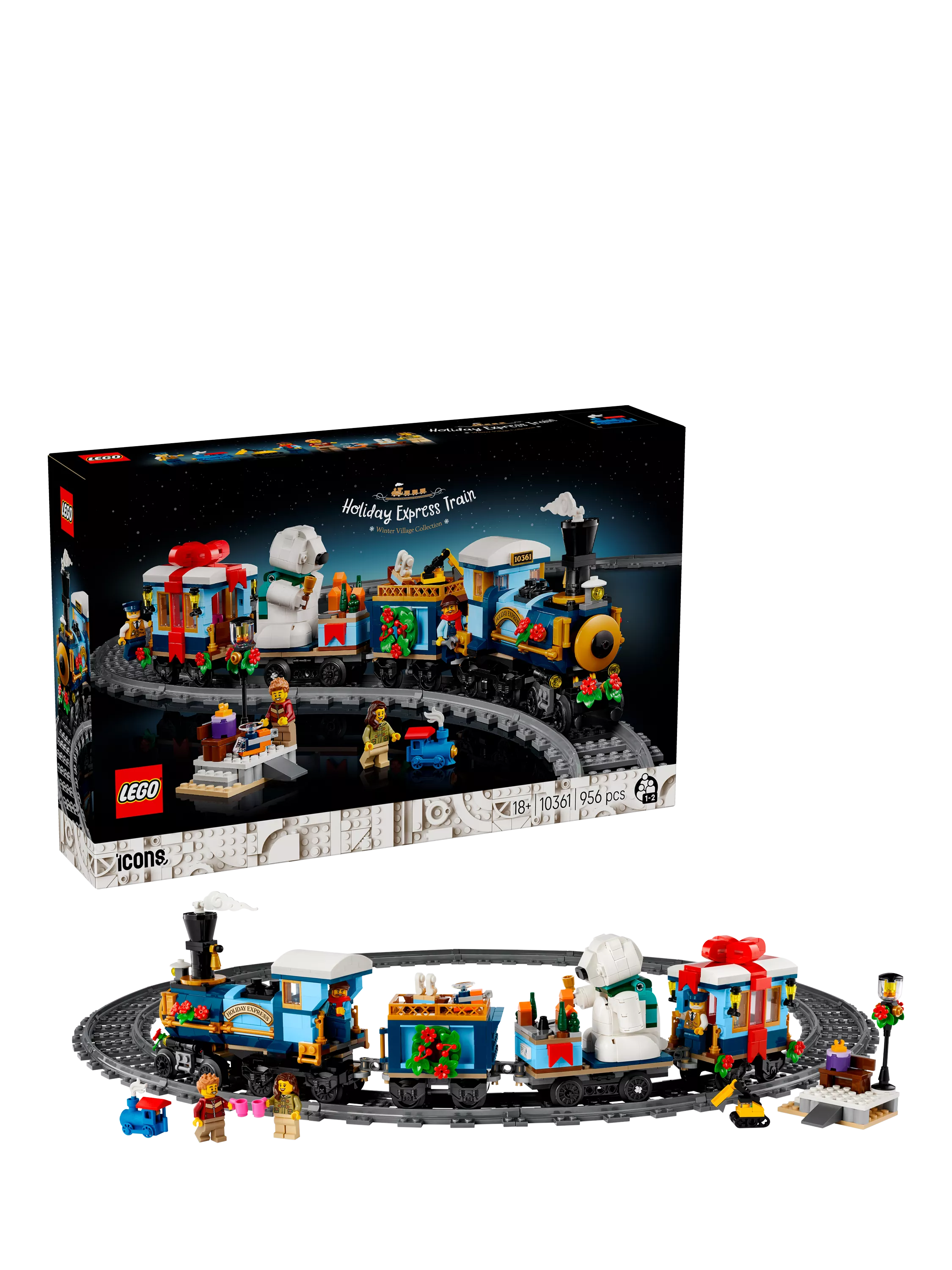 LEGO Icons Holiday Express Train building set 956 pieces (British brand)