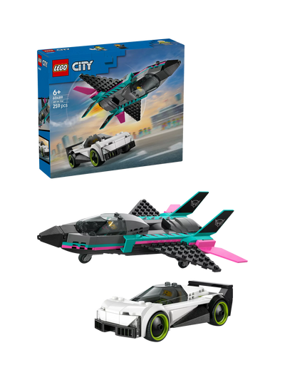 John Lewis LEGO City 60489 Jet vs. Car Vehicle Toy Playset- Buy online at McGrocer