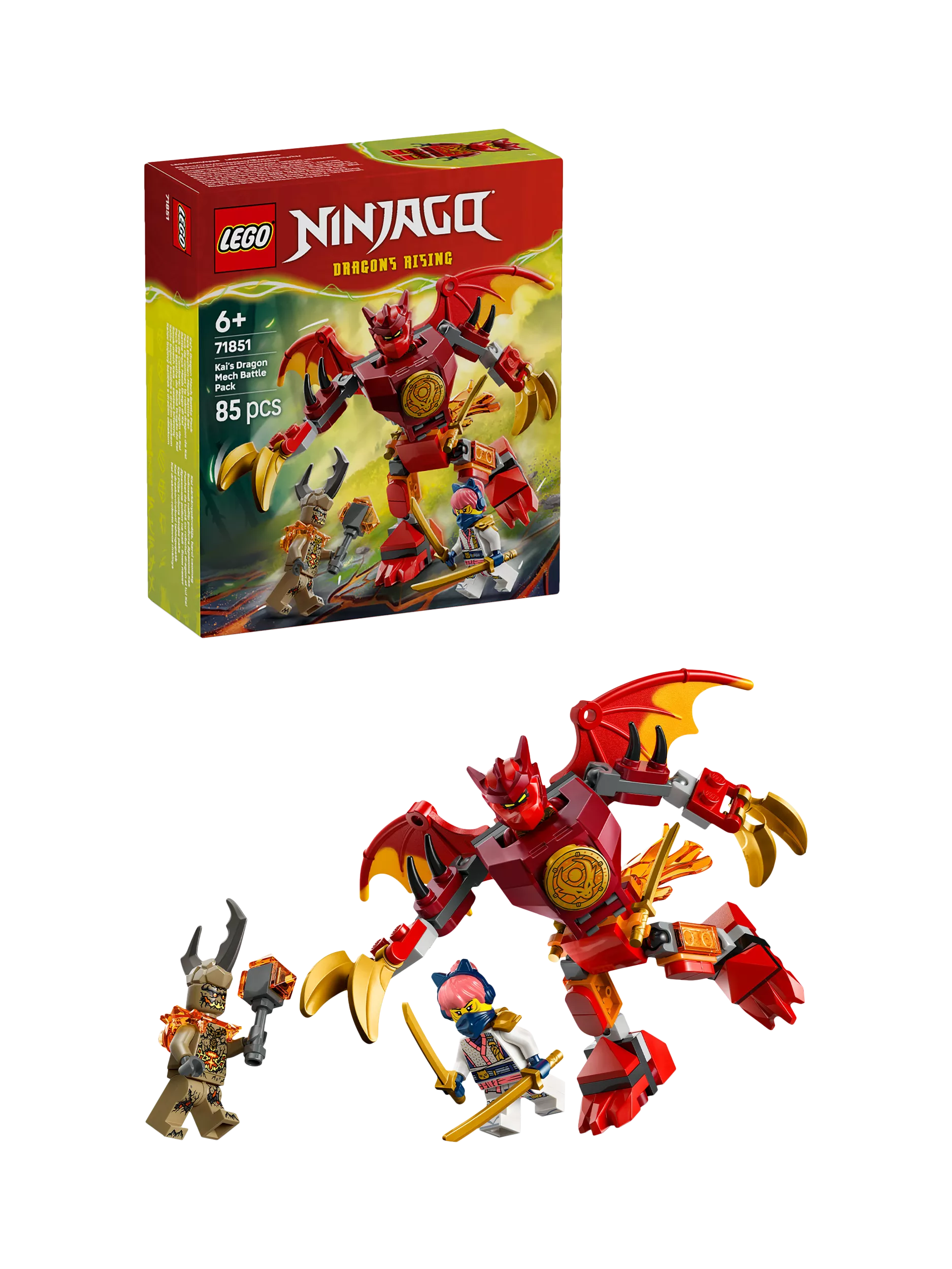 LEGO Ninjago Kai's Dragon Mech Battle Pack, UK version
