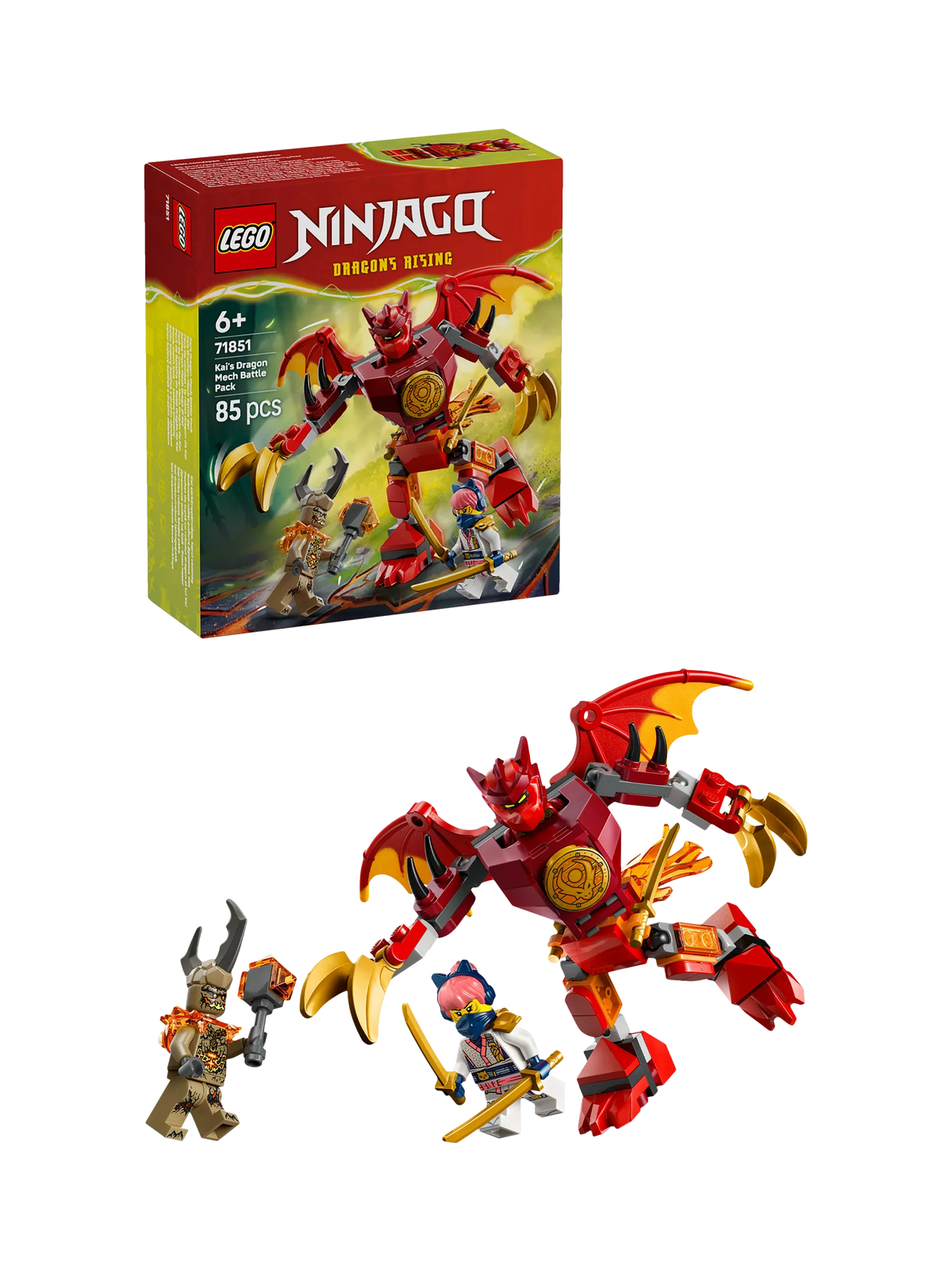 LEGO Ninjago Kai's Dragon Mech Battle Pack, UK version